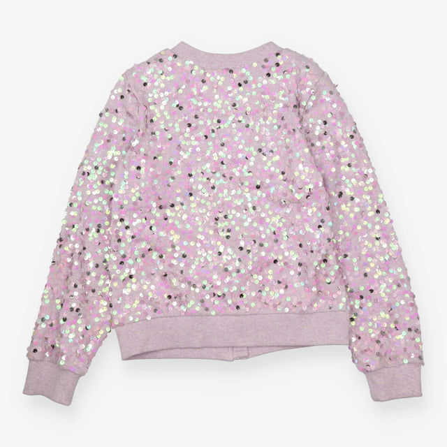 Jacket zip sequins light purple