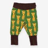 Parsnip Pants Green and Brown Giraffe