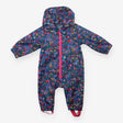 Puddlesuit Navy Floral Animals