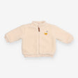 Fleece jacket Cream with Embroidered Duck with Bob