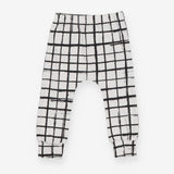 Leggings Black and White Grid Pattern