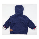 Jacket Cord Blue Lined Dachshund with Glasses