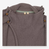 Taupe Wool Blend Sleeveless Cardigan
