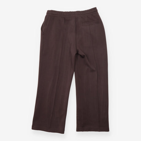 Wide-Leg Joggers in Brown Premium Interlock Jersey