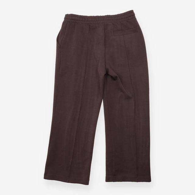 Wide-Leg Joggers in Brown Premium Interlock Jersey