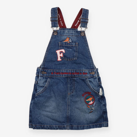Roald dahl denim pinafore dress mr fox