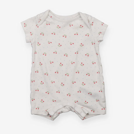 Rompers White with Cherries