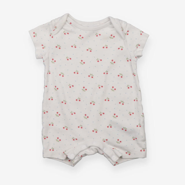 Rompers White with Cherries