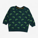 Sweatshirt Green Chameleon Print