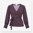 Rainbow Wrap Top Navy Long Sleeve