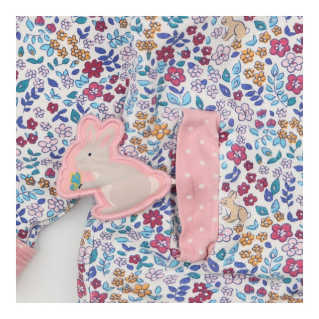 Hoodie Reversible Pink Rabbit Flowers