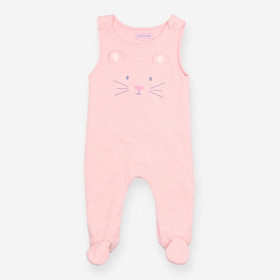 Dungarees Jersey Pink Spots with Mouse and feet