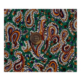 Green Paisley Viscose Midi Dress