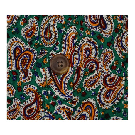Green Paisley Viscose Midi Dress