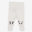 white leggings with panda applique