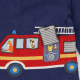 Navy long sleeved t-shirt with fire engine