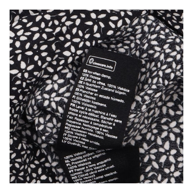 Crop Top Black White Print Puff Sleeve Sweetheart 