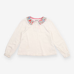 Peter pan top floral collar