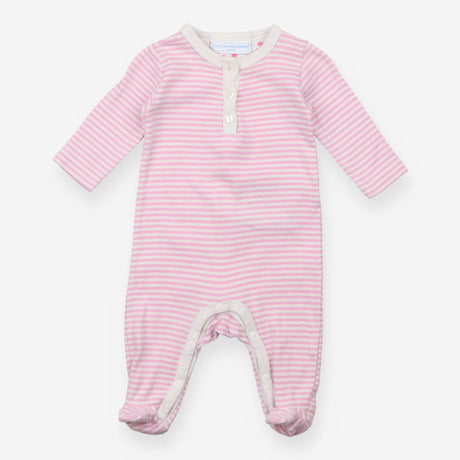 Pink Striped Sleepsuit 3 Buttons