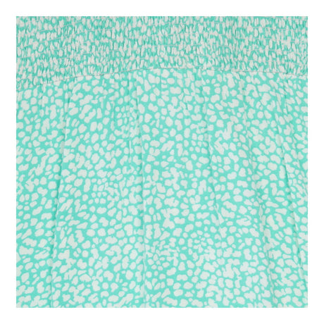 Midi Dress Smocked Puff Sleeve Mint Green Printed
