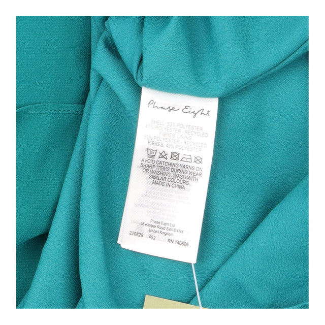 Phase Eight Dress Teal Green V Neck Tiered Midi