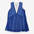Colbat Blue Layered Empire waist Sleeveless Shift 