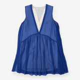 Colbat Blue Layered Empire waist Sleeveless Shift 