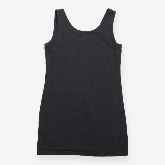 Vest Top Charcoal Grey Scoop Neck