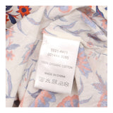 White Floral 100% Organic Cotton Ruffle Top