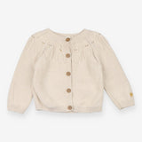 Cream knitted cardigan with owls