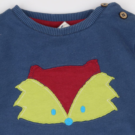Sweater blue with fox face