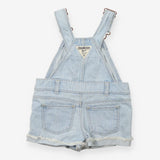 Denim Shortie Dungarees with Neon Zip