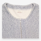 Jacket Grey Marl Textured Cotton Zip Front Boxy