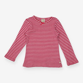 T-shirt Long Sleeve Pink Stripe with Bow Detail