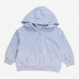 Jersey zip up hoodie baby blue