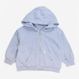 Jersey zip up hoodie baby blue