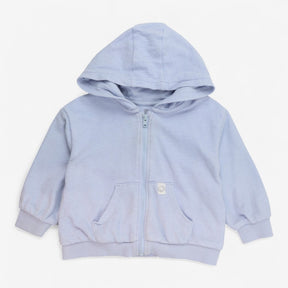 Jersey zip up hoodie baby blue