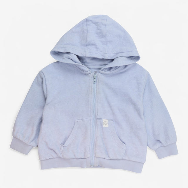 Jersey zip up hoodie baby blue