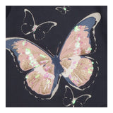 T-shirt Long Sleeve Grey Gold Butterfly