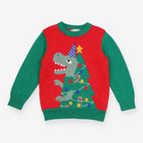 Dino Christmas Tree Knit Jumper