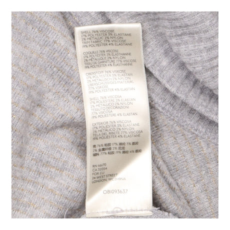 Roll Neck Jumper Light Grey Gold Metallic Fleck Lo