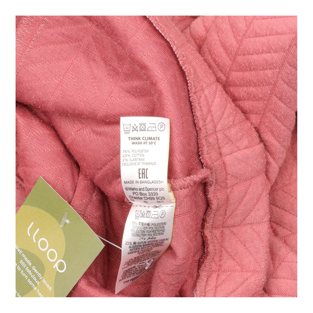 Quilted Jacket Dusty Pink Chevron Zip Front