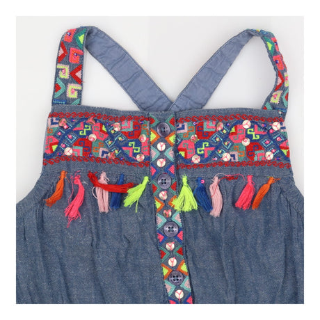 Blue Tassle Playsuit