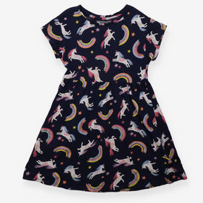 Navy Unicorns Dress