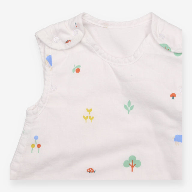 Baby Sleep Bag Woodland Print White