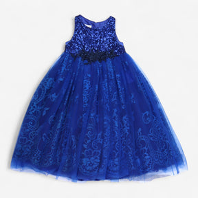 Blue Sequin Party Dress