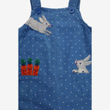 Dungarees cord blue spot carrot bunny