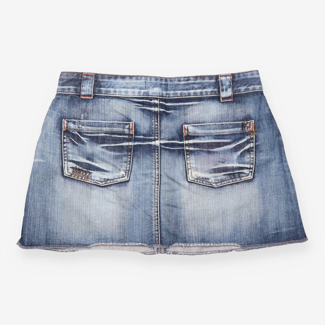 Y2K Vintage Low Rise Blue Whiskered Denim M