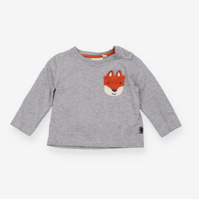 Tee LS grey fox pocket