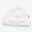 Baby hat pink heart embroidery